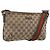 Borsa a tracolla GUCCI GG Canvas Web Sherry Line Beige Argento 189749 Auth mr2613