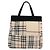 Borsa BURBERRY Nova Check in tela Beige Gold Auth 189967 D'oro - vista 3