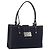 FENDI Mamma Baguette Tote Bag Canvas Navy Silver Auth BA13682V Silber Marineblau
