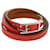 Hermès HERMES Appi 3 Bracelet Leather Orange Auth 187889M  - view 1