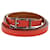 Hermès HERMES Appi 3 Bracelet Leather Orange Auth 187889M  - view 2