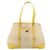 PRADA Tote Bag Canvas Beige Silber Auth 189498A - Ansicht 2