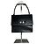 Vintage Courreges Strukturierte Lederhandtasche Schwarz Silber
