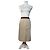 Gonna in seta vintage Balenciaga beige e marrone M