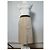 Gonna in seta vintage Balenciaga beige e marrone M - vista 14