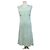 Céline Vintage Celine Viskose-Midikleid Hellmintgrün M Roh