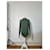 Pull en laine et coton rayé vintage Yves Saint Laurent pour homme Vert Marine Beige XL  - vue 10