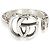Anello Gucci in argento sterling con motivo GG Marmont
