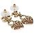 Gabrielle Orecchini Chanel CC Heart in smalto rosso e placcati oro 2009 - vista 2