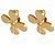 Gabrielle Orecchini Chanel 2001 Clover placcati oro - vista 2