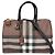 Borsa Boston Burberry con motivo Medium Check da donna Marrone Nero