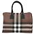 Borsa Boston Burberry con motivo Medium Check da donna Marrone Nero - vista 2