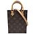 Borsa a tracolla mini Louis Vuitton Monogram Petite Sac Plat da donna Marrone
