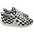 Christian Dior D-BEE Check Leder-Sneaker Schwarz Weiß