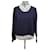Autre Marque Karl Marc John Damen Hemdstrickpullover Größe 40/L simon Baumwolle marine weiß Marineblau  - Ansicht 1