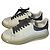 baskets alexander mcqueen oversized  taille 41.5 cuir blanc noir semelles translucides