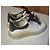 baskets alexander mcqueen oversized  taille 41.5 cuir blanc noir semelles translucides - vue 4