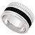 Anello Boucheron, "Quatre Black Edition Large", bianco, PVD e diamanti. - vista 2