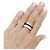 Anello Boucheron, "Quatre Black Edition Large", bianco, PVD e diamanti. - vista 6