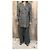 Abrigo de lana con espiga de doble botonadura Dolce & Gabbana Negro Gris - vista 9