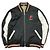 Chaqueta Souvenir reversible Coach de satén Negro Blanco