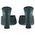 Saint Laurent Sandali con tacco in seta "Suite" Verde - vista 5