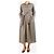 Weekend Max Mara Vestido midi de cuadros marrones con cinturón - talla UK 8 Castaño - vista 3