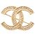 Chanel Spilla 174 Coco Mark in oro con strass D'oro