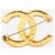 Chanel Spilla 174 Coco Mark in oro con strass D'oro - vista 2