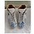 Autre Marque Baron Papillon Sneakers Alte in Pelle Bianca e Blu Bianco - vista 10