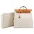 Borsa Hermès Haut à Courroies in tela e pelle Marrone Beige - vista 2