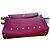 Bolsa de ombro em couro burgundy com tachas Lanvin Bordeaux - vista 9