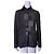 Autre Marque Ivan Grundahl Patchwork-Wolljacke Grün Grau Anthrazitgrau