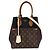 Borsa a mano Fold Tote MM da donna Louis Vuitton Marrone Nero Bordò