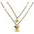 Collana Louis Vuitton in oro con strass da donna D'oro - vista 2