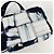 Borsa a tracolla Bottega Veneta Women's Maxi Intrecciato Small Brick Cassette Bianco Blu navy - vista 7