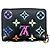 Portafoglio bi-fold Louis Vuitton da donna Nero Multicolore - vista 2