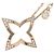 Louis Vuitton Diamantanhänger-Halskette in Roségold Golden