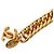 Chanel Gold CC vergoldeter Gürtel mit Double Lion Sunburst Gliederkette Golden - Ansicht 4
