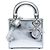 Lady Dior Mini in vernice metallizzato argento Dior