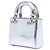 Lady Dior Mini in vernice metallizzato argento Dior - vista 2