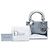 Lady Dior Mini in vernice metallizzato argento Dior - vista 6