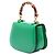 Borsa a manico Gucci Green Mini in pelle di vitello 1947 Bamboo Verde - vista 2