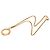 Collana con pendente lente d'ingrandimento Chanel Gold CC placcato oro D'oro