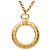 Collana con pendente lente d'ingrandimento Chanel Gold CC placcato oro D'oro - vista 3