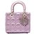Dior Rosa Small Satin Cannage Swarovski Lady Dior
