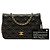 Wallet On Chain Portafoglio con catena Chanel Black CC in agnello trapuntato Diamond Stitch con borchie Nero - vista 7