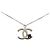 Collana con pendente Chanel Silver CC Brass Crystal Argento - vista 2