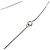 Collana con pendente Chanel Silver CC Brass Crystal Argento - vista 4