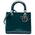 Lady Dior in vernice blu, misura Medium
